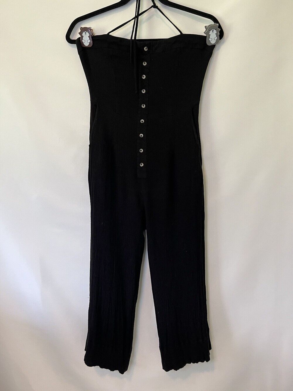 Urban Outfitters Silence & Noise Jumpsuit Romper Womens 6 Black Button Front